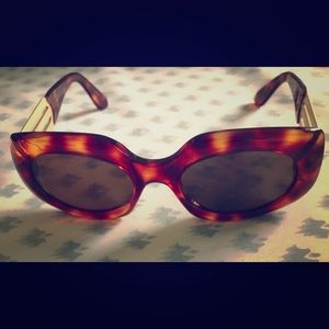 Vintage Furstenberg Tortoise Shell Oval Sunglasses